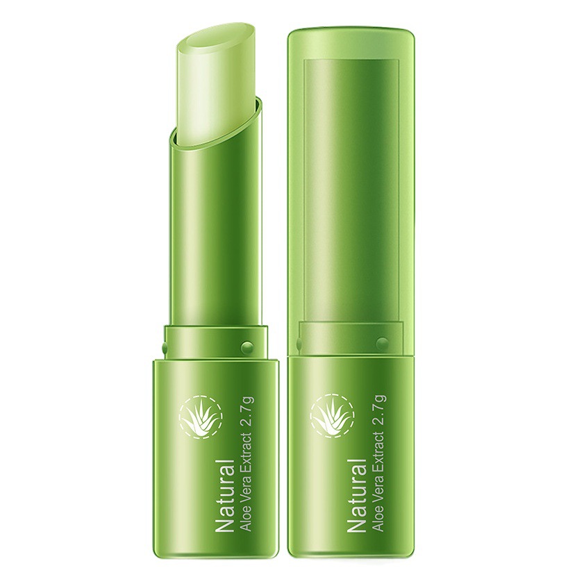 Yizhichun bálsamo labial de aloe fresco y natural, hidratante, anti-sequedad y agrietamiento, reducción de las líneas de los labios, lápiz labial para el cuidado de los labios