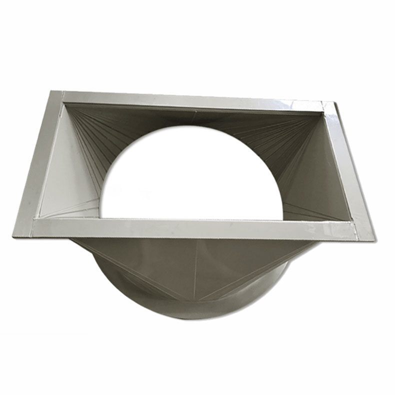 熙诚PP阻燃天方地圆 风管转接头 方变圆厂家供应 PP方转圆