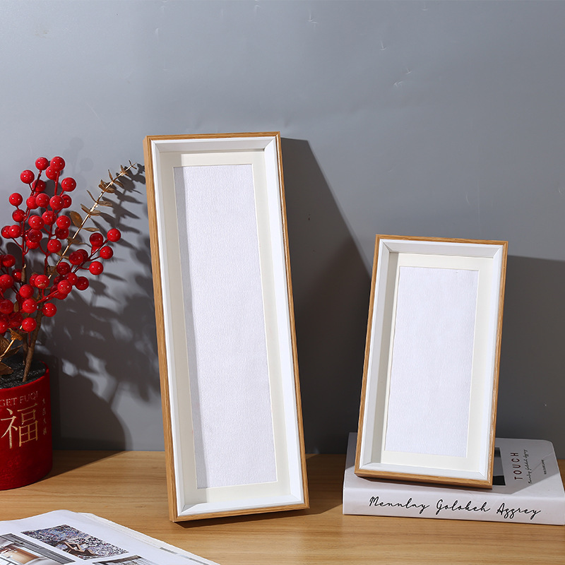 Chinese-style photo frame decoration wall-mounted calligraphy and painting simple wooden photo frame decoration wooden picture frame wall-mounted photo wall