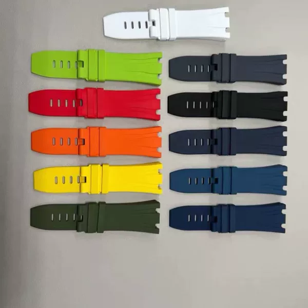 Suitable for Royal Oak Ap Watch Strap Notch Silicone Rubber Watch Strap Accessories 28*24mm 30mm Head Strap
