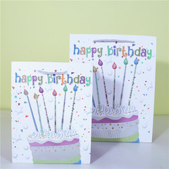 Happy Birthday Gift Paper Bag Cake Packaging Paper Bag Balloon Candle Shopping Bag Wholesale Plush Toy Bag