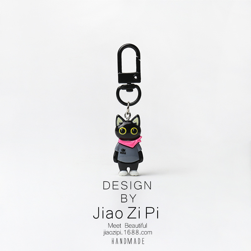 流行は街頭の安い猫のキーホルダーのアイデアを責めます。