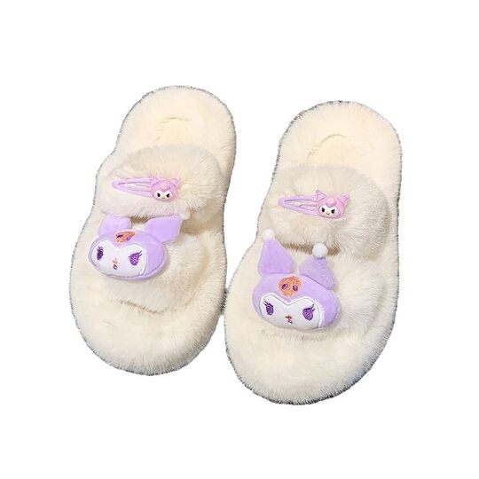 Internet-famous Mao Mao slippers women's winter wear 2024 summer new thick-soled soft-soled one-word shoes for spring and autumn home tide