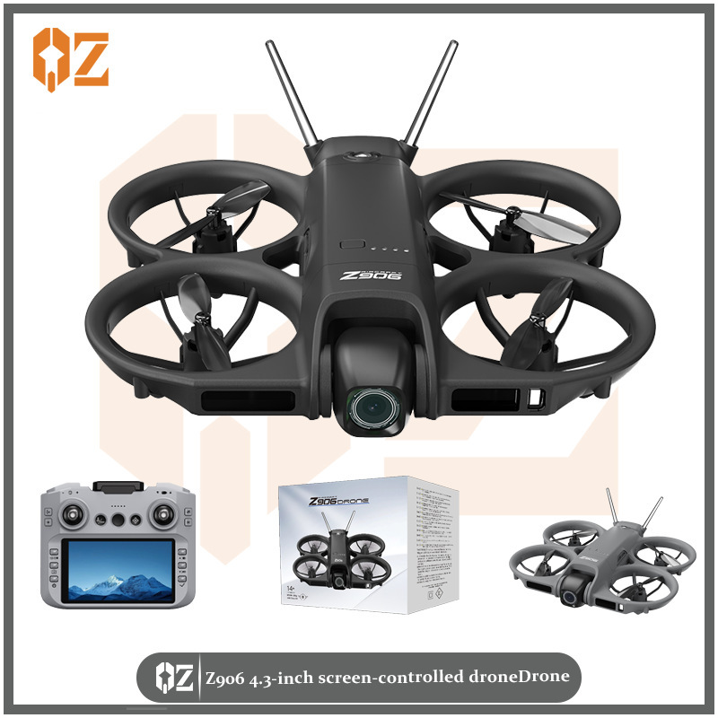 Cross-Border Z906 Drone with 4.3inch Screens, Strong Magnetic Control, Full-Body Anti-Collision, Optical Flow, High-Definition Aerial Photography, Remote-Controlled Aircraft