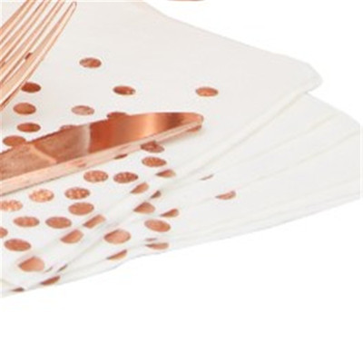 Oro Rosa vajilla desechable traje hotel restaurante occidental partido suministros papel plato taza de papel