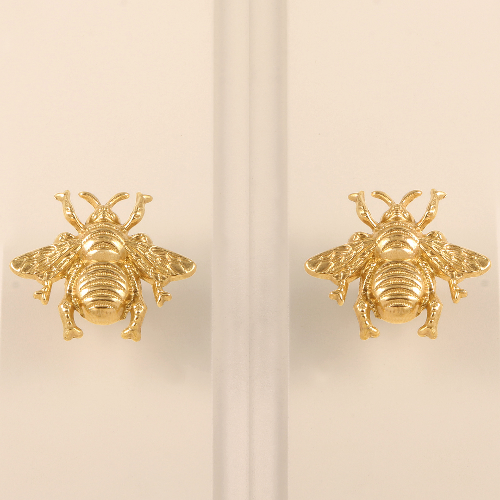 新中式橱柜配件立体黄铜蜜蜂家具拉手把手家具配件背景墙铜装饰品