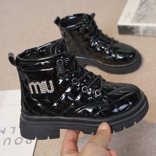 Children's Martin Boots 2025 Spring and Autumn New Style Boys' Boots Girls' Short Boots Leather Boots British Style Catwalk Single Boots Fashionable