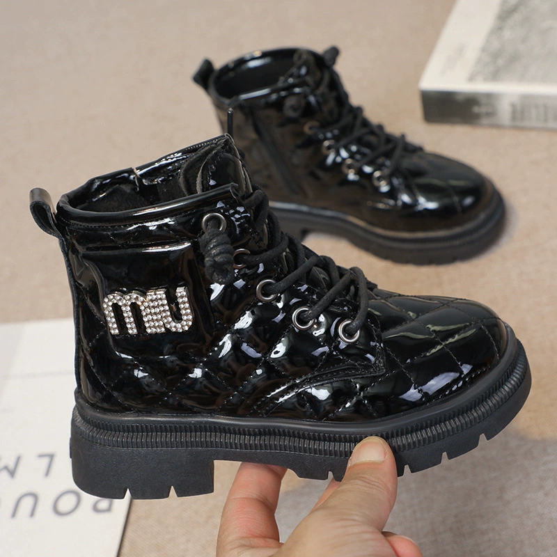 Детские ботинки Мартин 2025: новая коллекция весна-осень, модные кожаные ботинки для мальчиков и девочек в британском стиле, нарядные сапоги для подиума