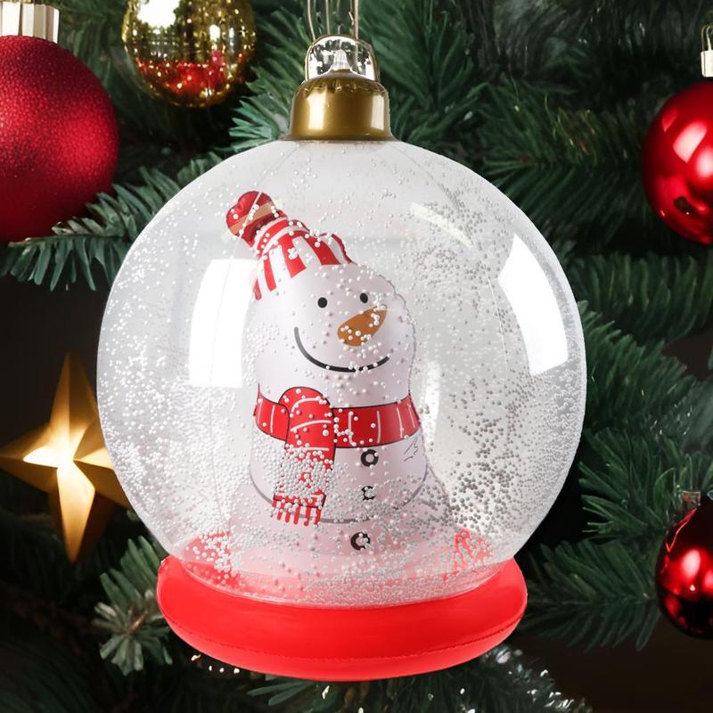 国境を越えた新しいクリスマス装飾品祝日屋外庭園配置漫画透明PVCインフレータブルクリスマスボール|undefined