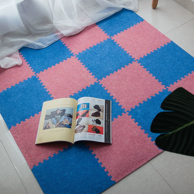 Полосатый нейлоновый многофункциональный стежковый подкладка для пола простая, может свободно стыковаться и иметь различные размеры для спальни гостиной
