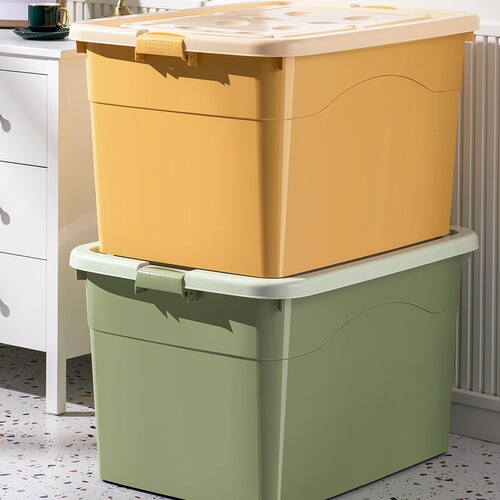 Qiaojie thickened extra large storage box household plastic clothing storage box large box box moving storage box