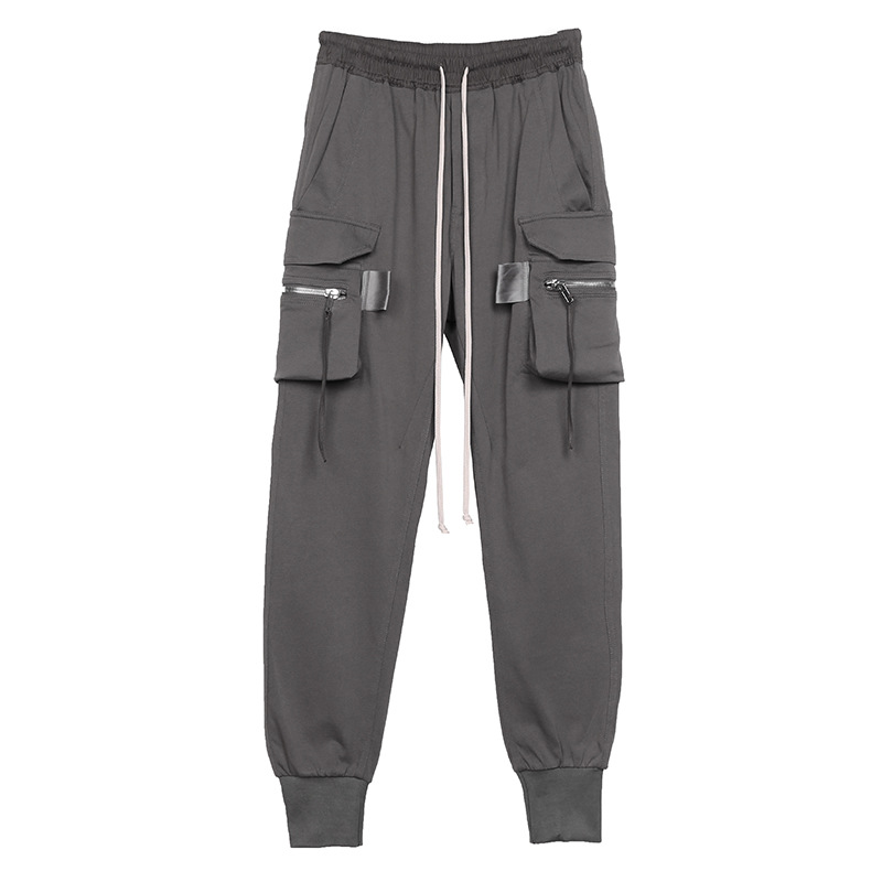 BABEL RICK oscuro OWENS mono multi-Bolsillo RO cañón Pantalones atados al tobillo slim fit pantalones casuales para hombres