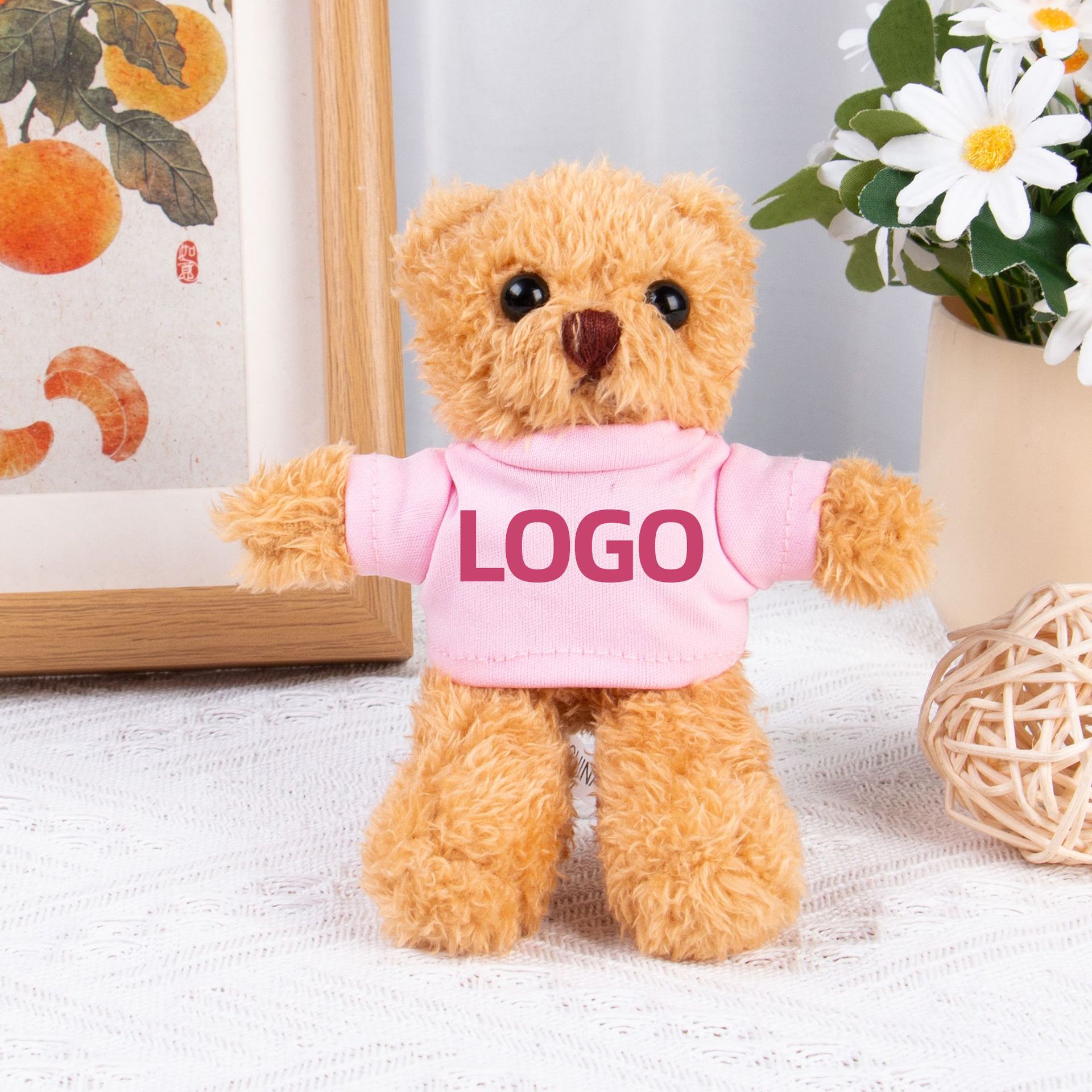 Teddy Bear Keychain Colgante Bolsa accesorios de ropa impresa LOGO vestido Teddy Teddy Doll juguetes de peluche