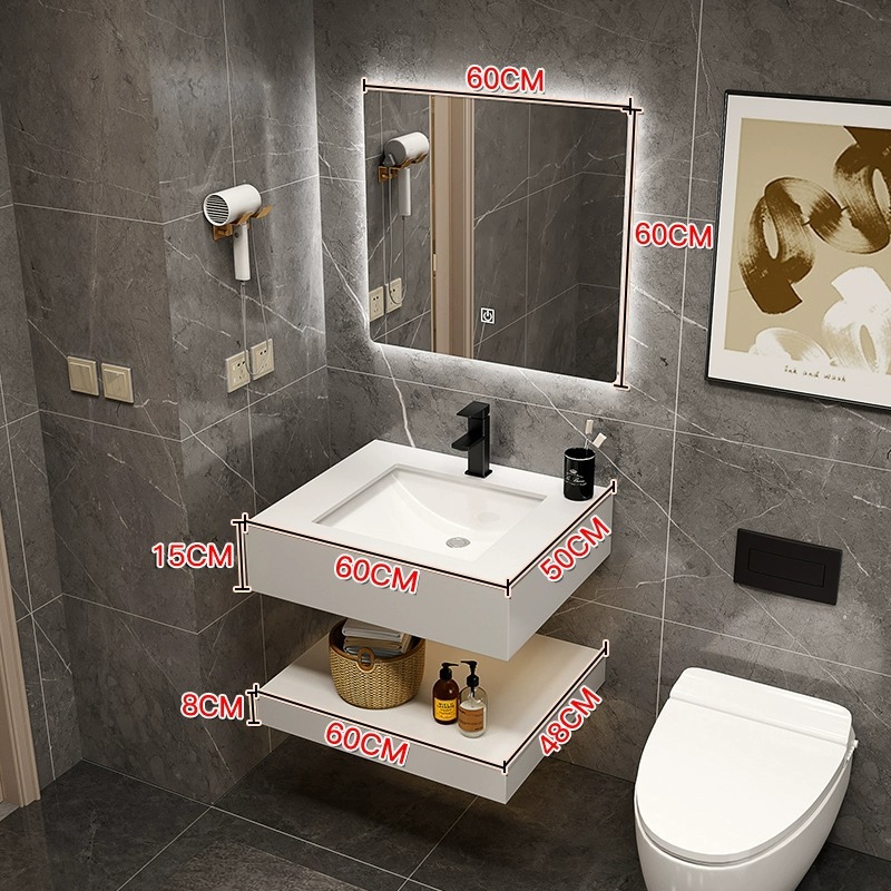 60cm con espejo cuadrado inteligente