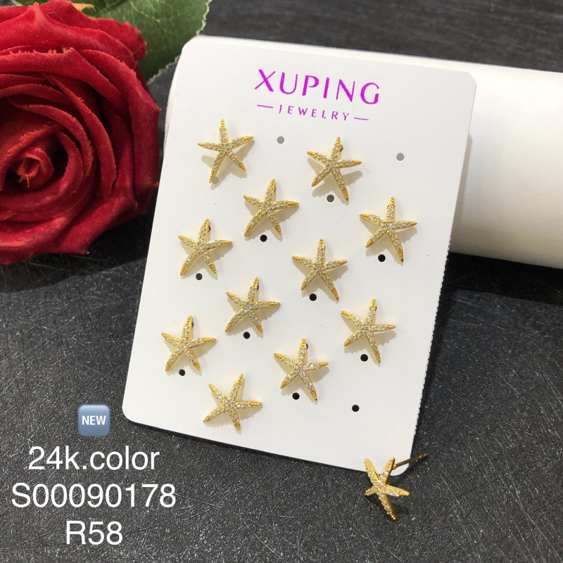 Pendientes de Flor de Imitación de Oro Xuping Jewelry para Mujer, Pendientes Sencillos de Nicho, Pendientes Retro de Moda al por Mayor