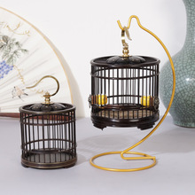 紫光檀木梅花顶大号蝈蝈笼实木蟋蟀蛐蛐螟虫等爬虫竹制工艺品笼子