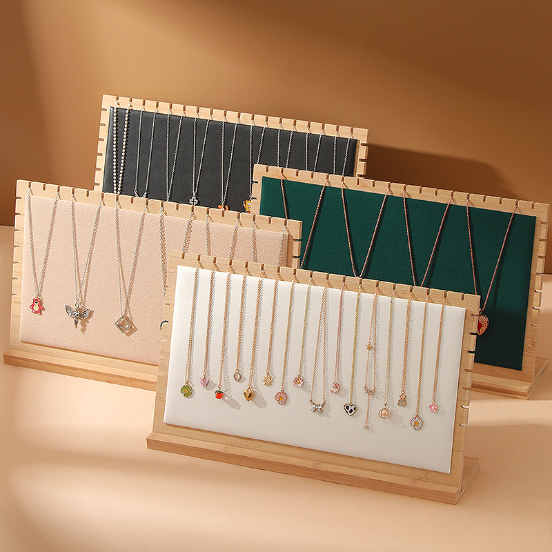 Extra large jewelry display rack, necklace hanger, bamboo jewelry rack, bracelet storage rack, sweater chain display rack, stall setting