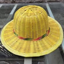 竹编帽夏季遮阳帽户外帽子家居日用百货地摊赶集工地防护帽子好用