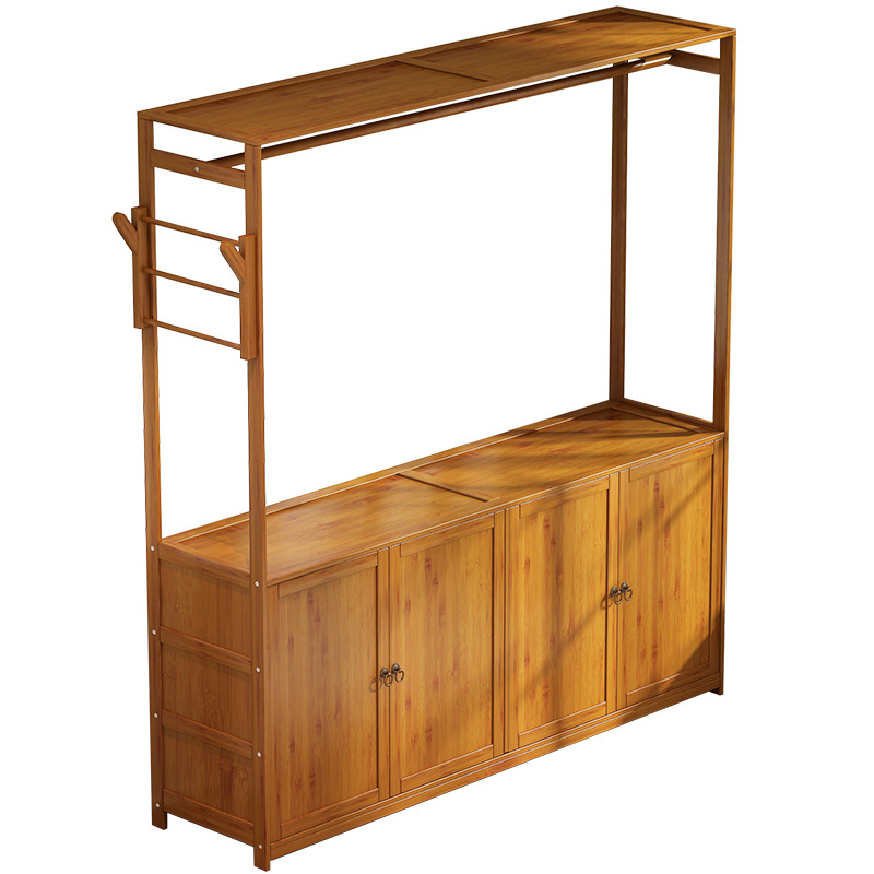 Perchero de piso moderno minimalista estante de almacenamiento de madera maciza esquina dormitorio creativo estante de almacenamiento multifuncional estante de ropa