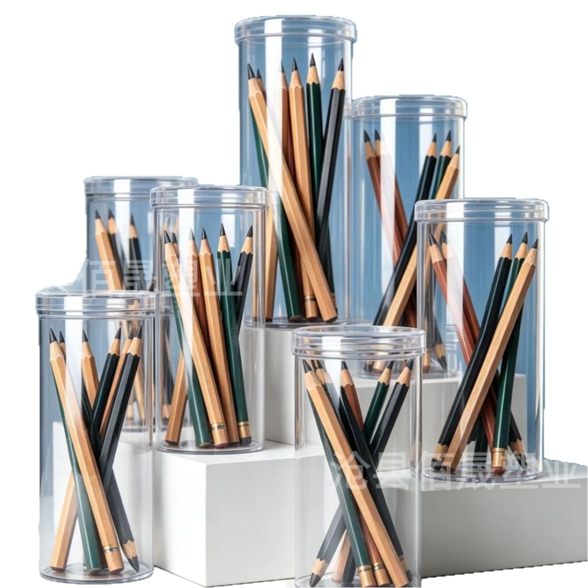 50 lápiz de plástico lápiz de color botella vacía 65 calibre de plástico pasta de bádminton lata vacía