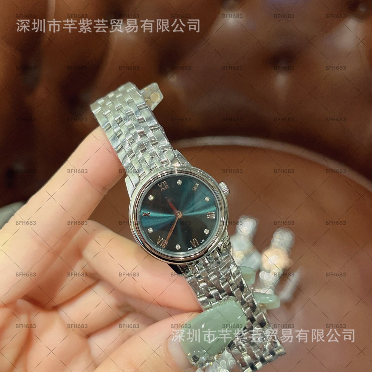 (2개) 새로운 중고 OM 도매 오메가 3세대 우아한 자개 다이얼 다이아몬드 시간 눈금 대외 무역 국경 시계