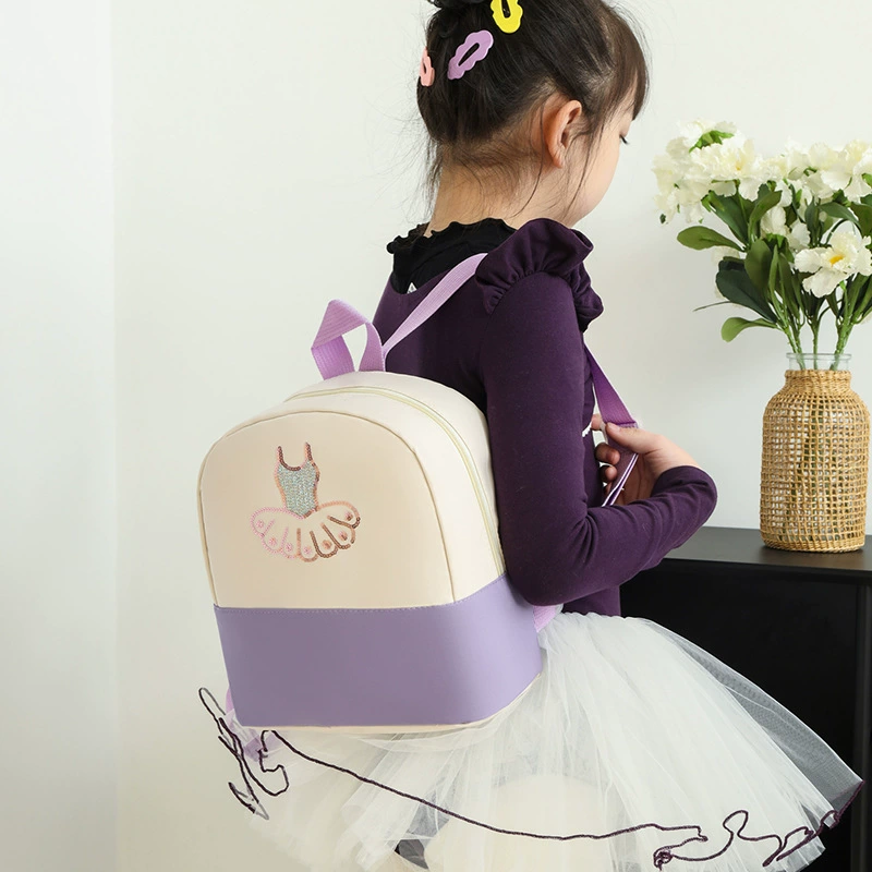 Children's dancing backpack, cartoon shoulder bag, storage system, nail sequins, nail decoration, worn on the shoulder