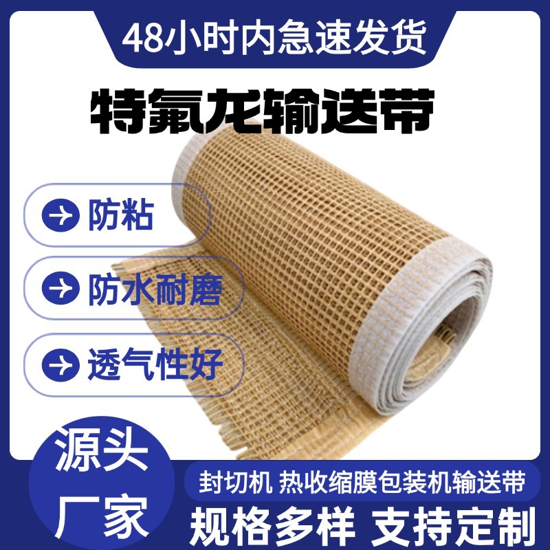 无缝传送带防水耐油耐高温特氟龙输送带网格烘箱传输网带