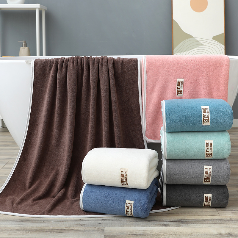 Wholesale Coral Fleece Towel Thickened Bath Towel Adult Absorbent Towel Soft Household Gift Handkerchief Square Towel Edged Bath Towel 