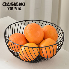 OASISWJ铁艺水果篮欧式盘时尚水果盆家用果篮零食简约收纳YZ1154
