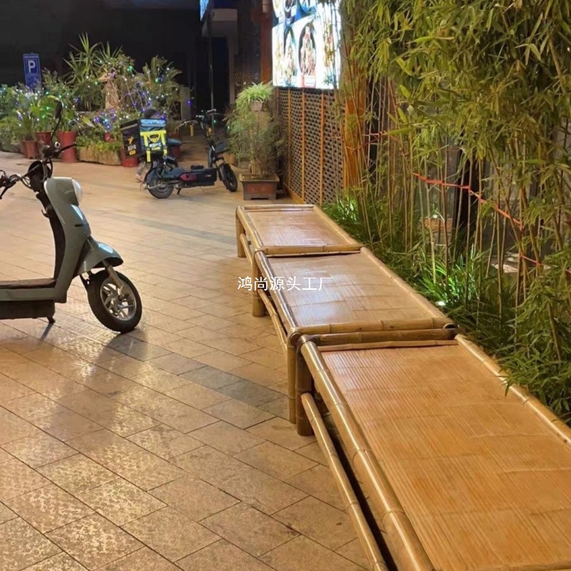 Traditional Handmade Bamboo Bed, Universal Thickened Bamboo Mat, All-Bamboo Folding Single Bed, Elderly Nap Bed