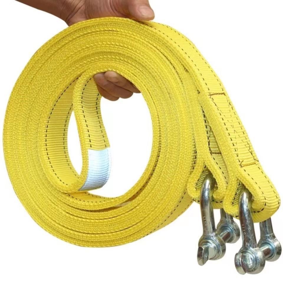 Cuerdas de remolque de automóviles de 5 toneladas 8 toneladas 15 toneladas gruesas SUV de camión todoterreno cuerda de tracción cuerda de tracción correa de rescate de emergencia