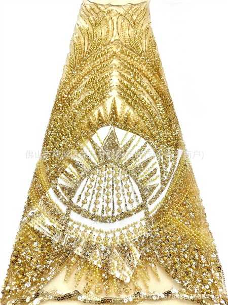 Gaoding industria pesada perlas tubo bordado tela de moda europea y americana vestido de boda sexy cena vestido de moda tela