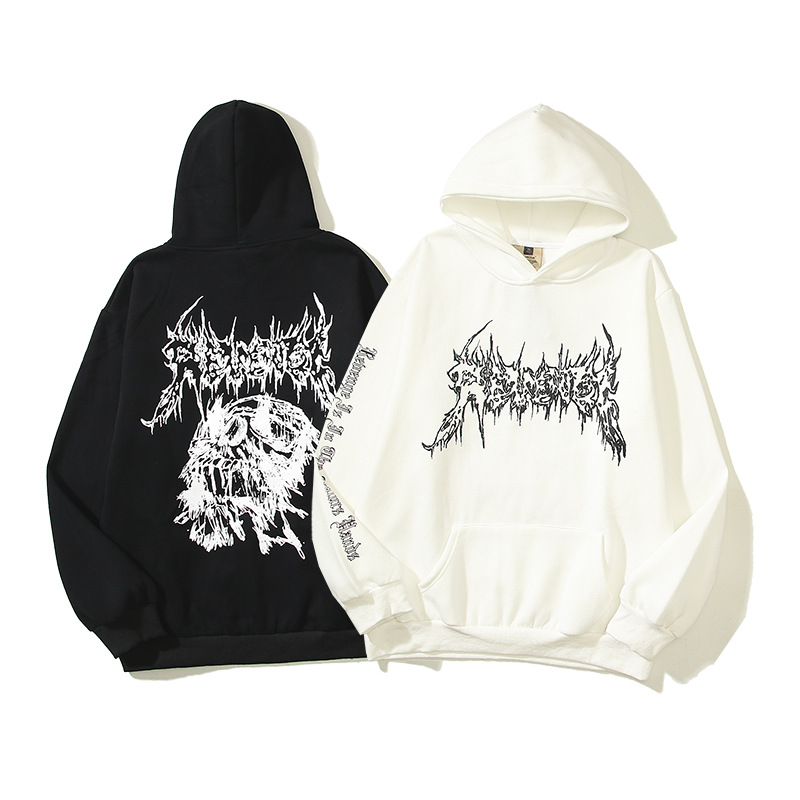 Demi-season three dimensional retro hoodie