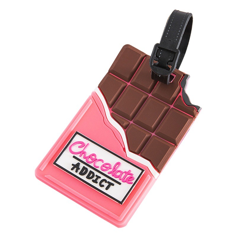 Cartoon silicone luggage tag tag boarding pass PVC soft rubber luggage tag creative tag tag shipping card