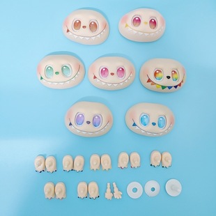 Third Generation Labubu Vinyl Face, Hands and Feet Accessories Macaron Labubu Cute Plush Doll Blind Box Toy Accessories