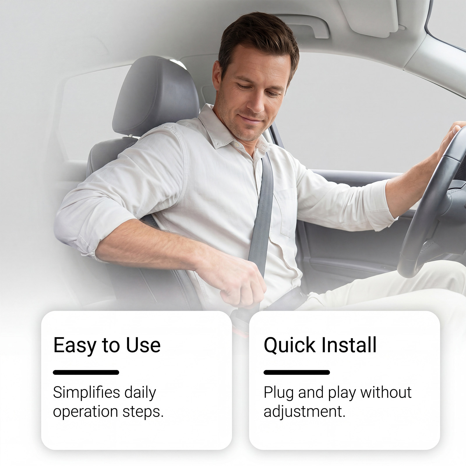 Car seat belt insert, no modification required, universal design for easy installation and use, suitable for various car models, a must-have for safe driving