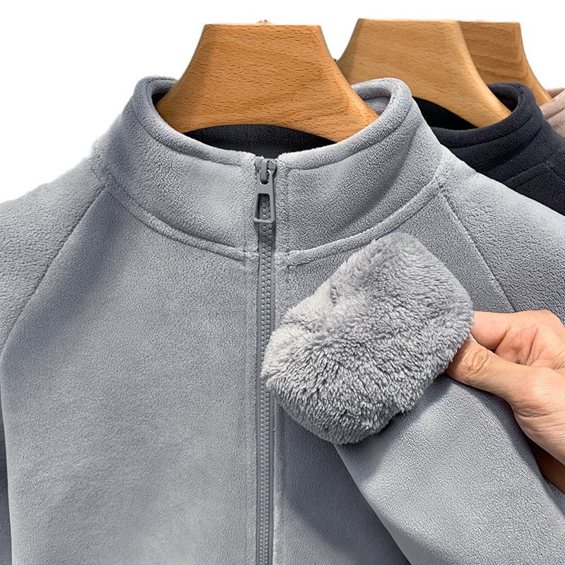 Abrigo polar para mujer Otoño e Invierno 2023 nuevo forro polar grueso cálido superior suelto casual collar cardigan suéter