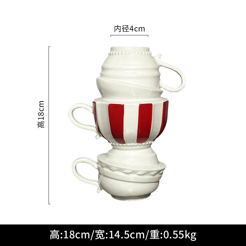 ハイエンドの高価値カップスタッキング花瓶クリエイティブ中世花瓶ライト高級フラワーアレンジメント装飾品ホームリビングルームの装飾|undefined