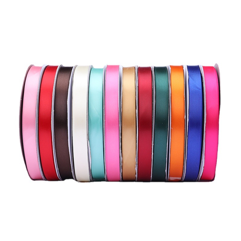 1,5 cm cinta de poliéster arco DIY cinta de la boda flores caja de regalo de frutas ropa de embalaje de satén cinta de color