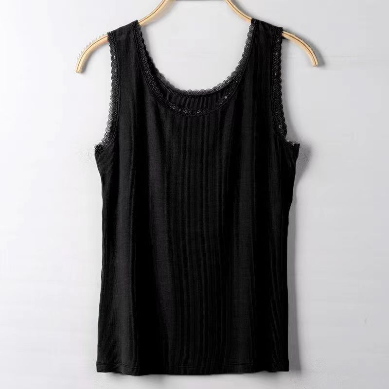 Modal Summer Knitted Threaded Camisole Women's Lace Edge Large Size Slim Outer Wear Inner Layering Shirt Vest Modal Summer Knitted Threaded Camisole Women's Lace Edge Large Size Slim Outer Wear Inner Layering Shirt Vest