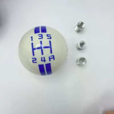 Cab and accessories – Gear Knob, Gear Stick Head - unlabeled-5-speed-white-ball-with-blue-characters