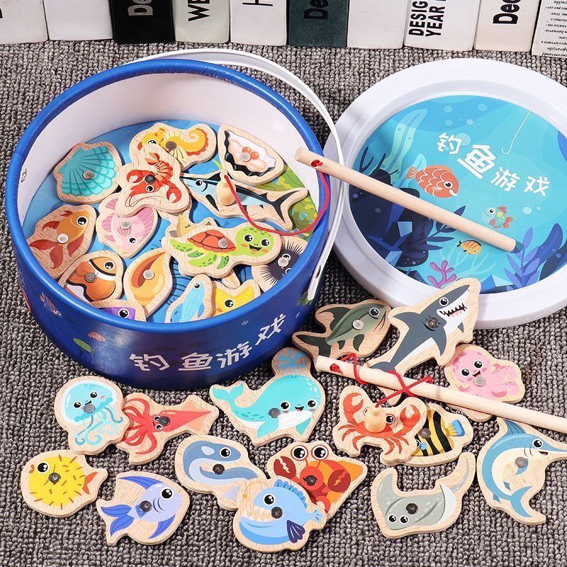 Juguetes de pesca infantil Magnetic Early Childhood Niñas Bebés Niños 1 - 2 años Puzzles Bebés enseñar inteligencia cerebral