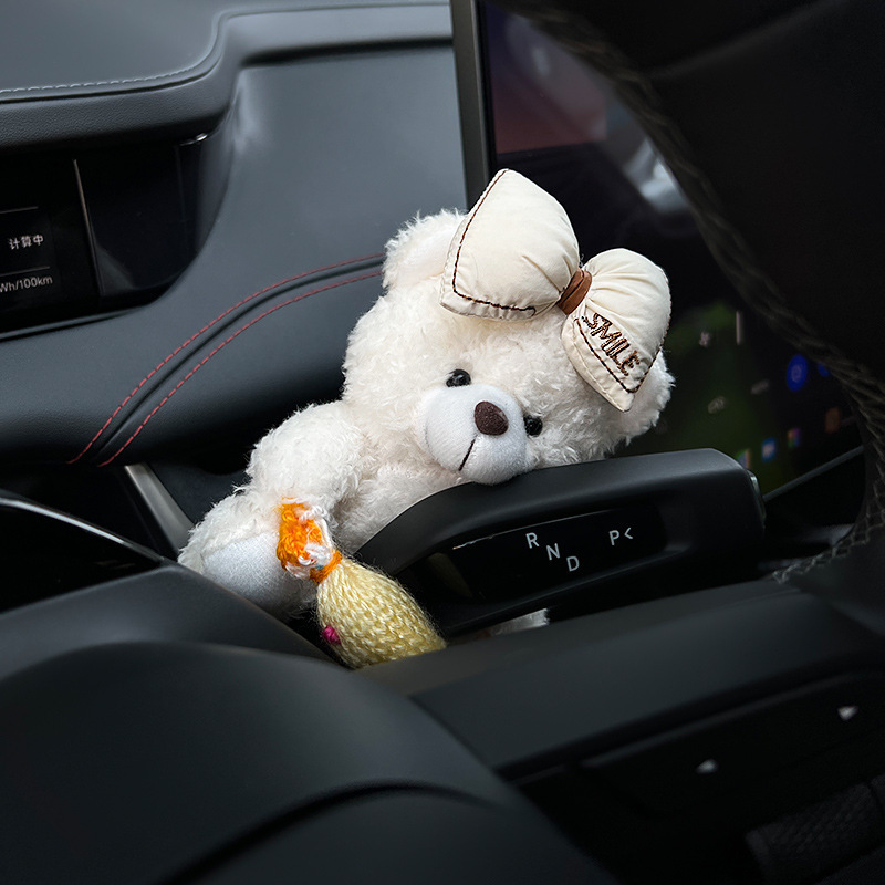 Qìchē – Car ornaments Turn Signal Wiper - gear-shift-decoration-candy-white-bear