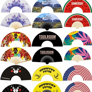 Manufacturer customized 21CM women's paper fan 23CM plastic fan 33CM men's paper fan cloth fan single-sided double-sided