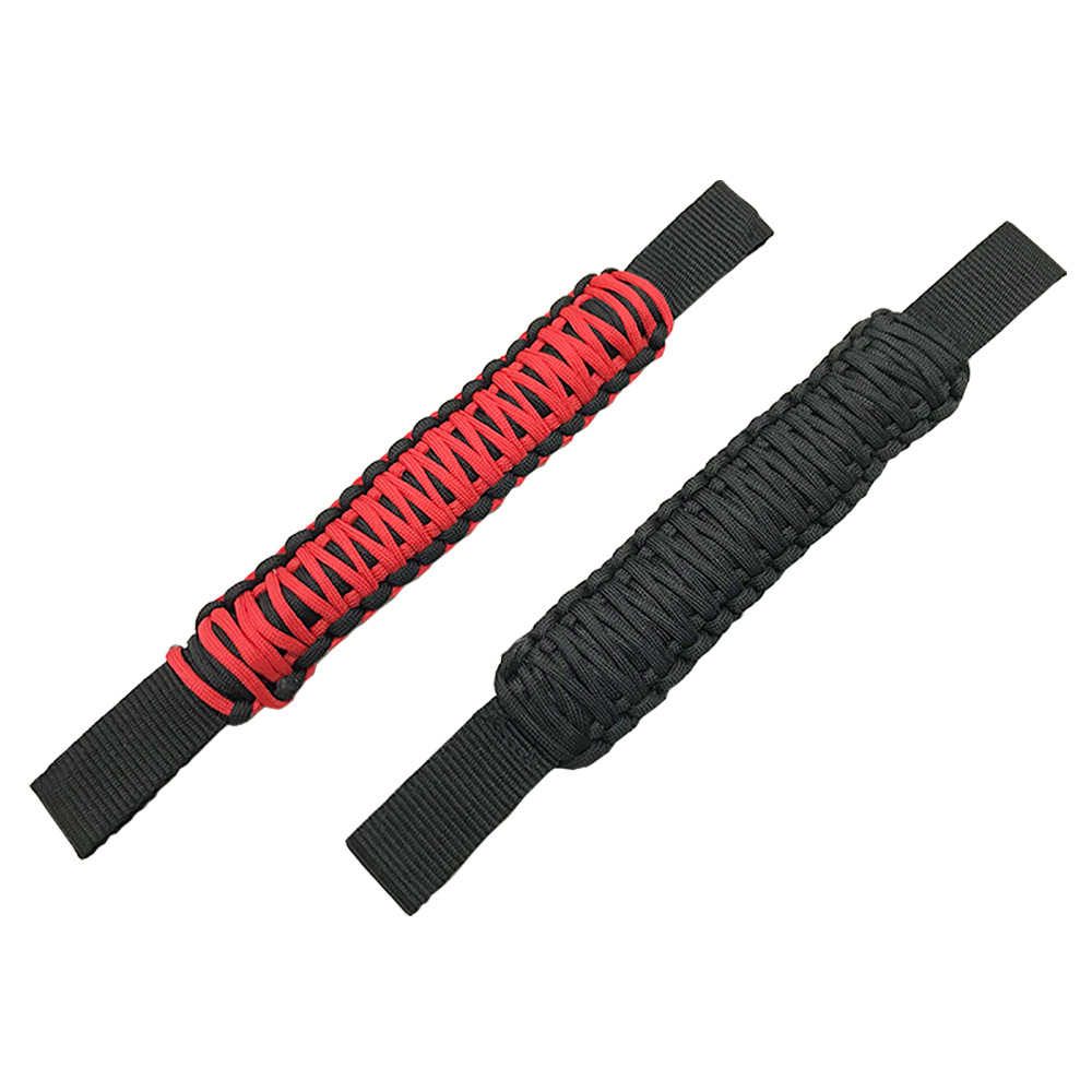 Asiento trasero del coche manija SUV modificado paraguas cuerda tejida agarre trasero reposacabezas apoyabrazos Seguridad Auxiliar universal