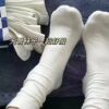 Boneless confinement socks--milk white