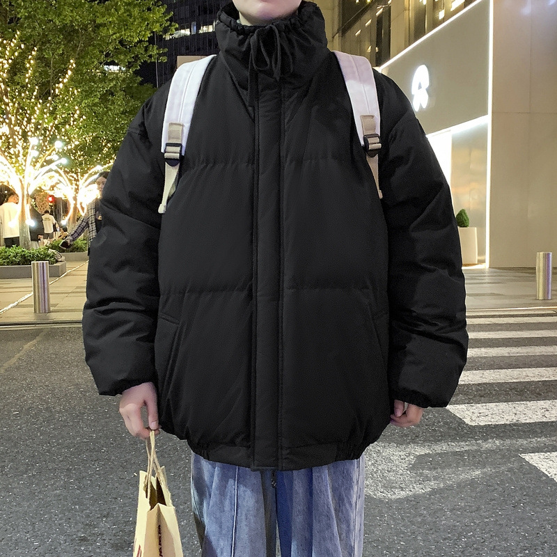 Unisex Padded Jacket With Stand-up Collar Warm Winter Coat_voghion.com