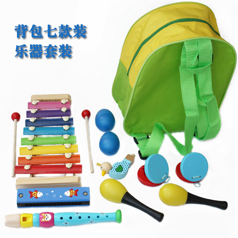 Conjunto de instrumentos musicales Conjunto de 19 piezas Instrumentos de percusión para niños Kindergarten para niños Música para bebés Aid de educación temprana al por mayor Personalizado