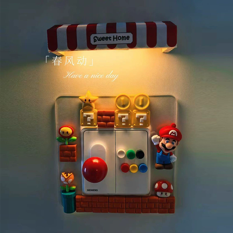 Музыкальный ключ Mario в виде трехмерной милой плюшки, творческие акриловые украшения, защитный чехол