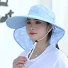 Summer breathable street sun hat, removable sun protection cream, cotton and linen, UF-protection